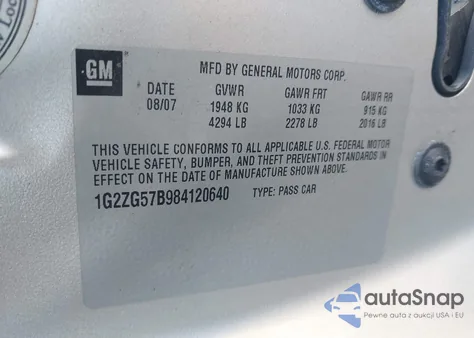 2008 Pontiac G6 from USA, damaged, VIN 1G2ZG57B984120640